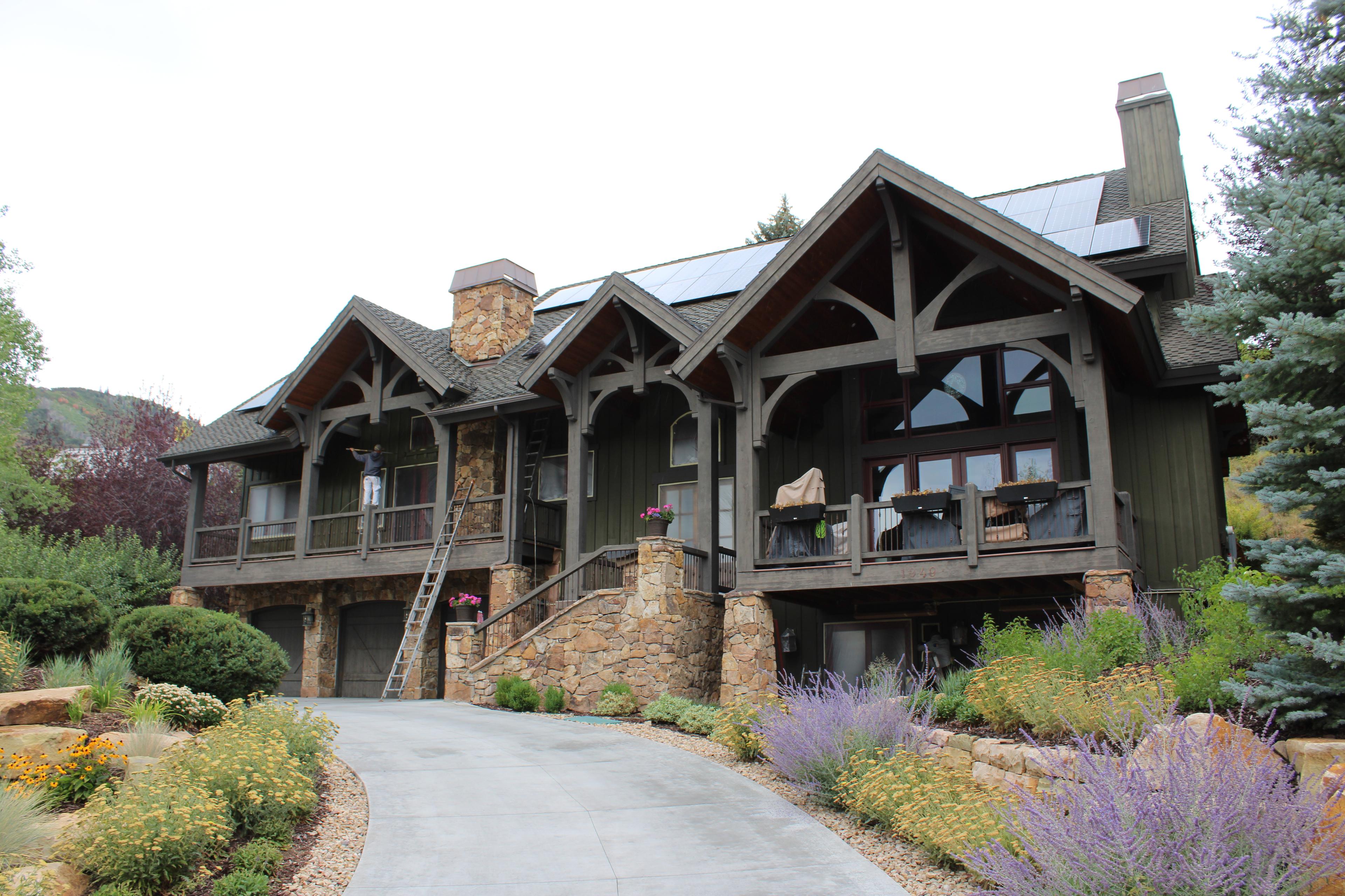 Exterior painting and staining on a Park City home